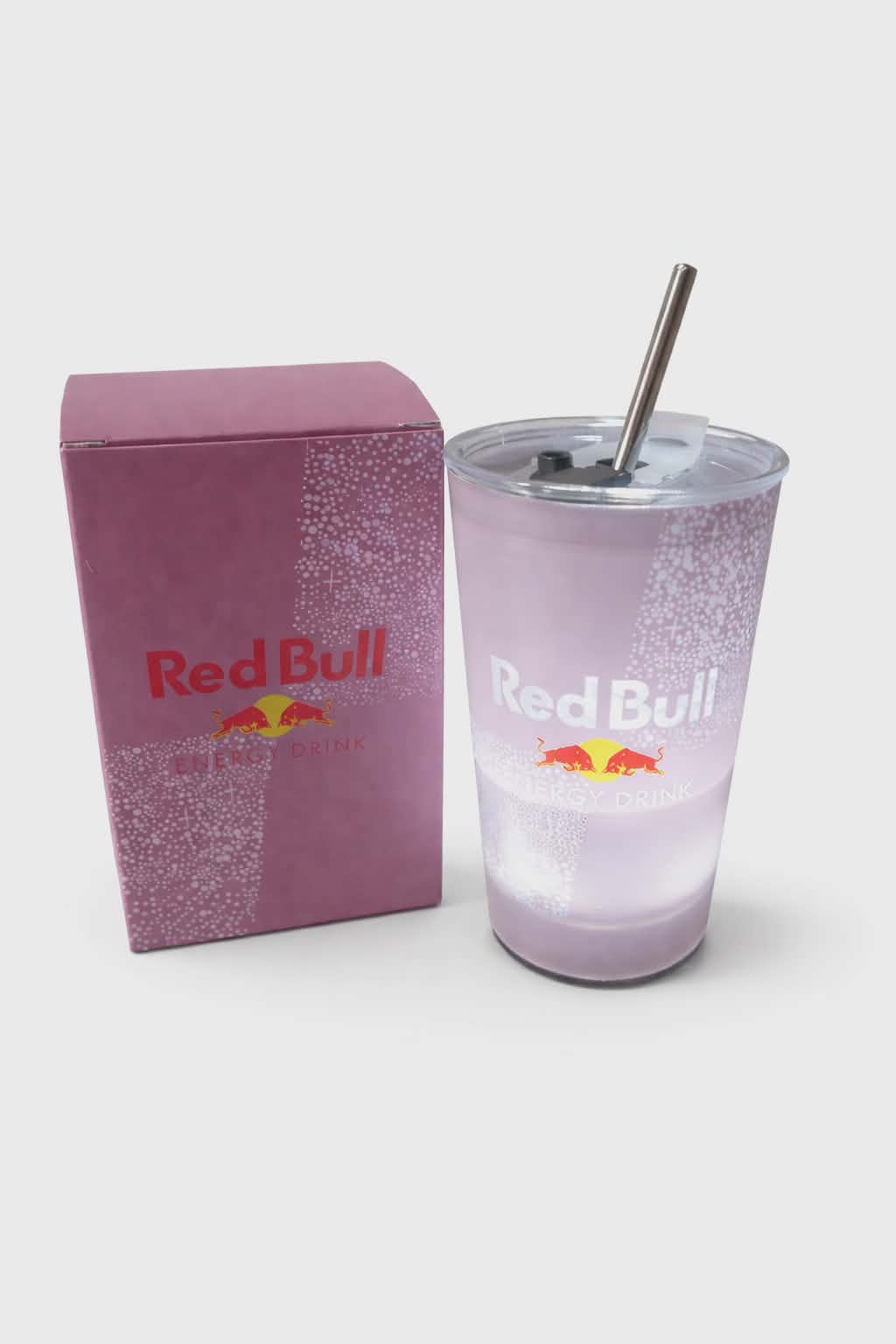 Kubek RedBull LED 330 ml – świecący RÓŻOWY